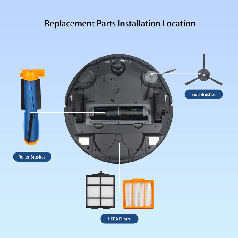 [Australia - AusPower] - Replacement Parts Compatible with Shark UR2360S UR2360 UR2360EEUS Ultra Robot Vacuum (19 Pack) 19 Pack 