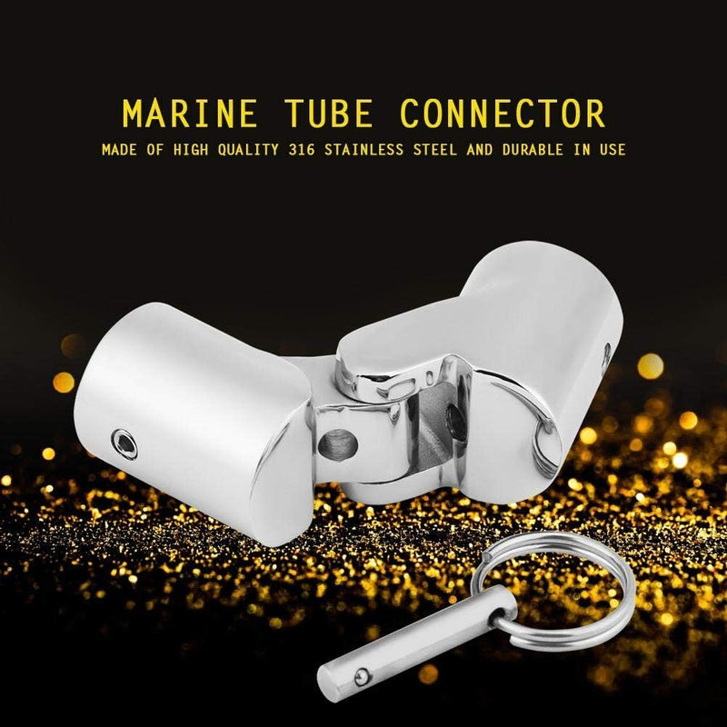 Boat Pipe Connector, Marine Stainless Steel Folding Swivel Coupling Tube Pipe Connector Boat Hardware Fitting(25mm) 25mm
