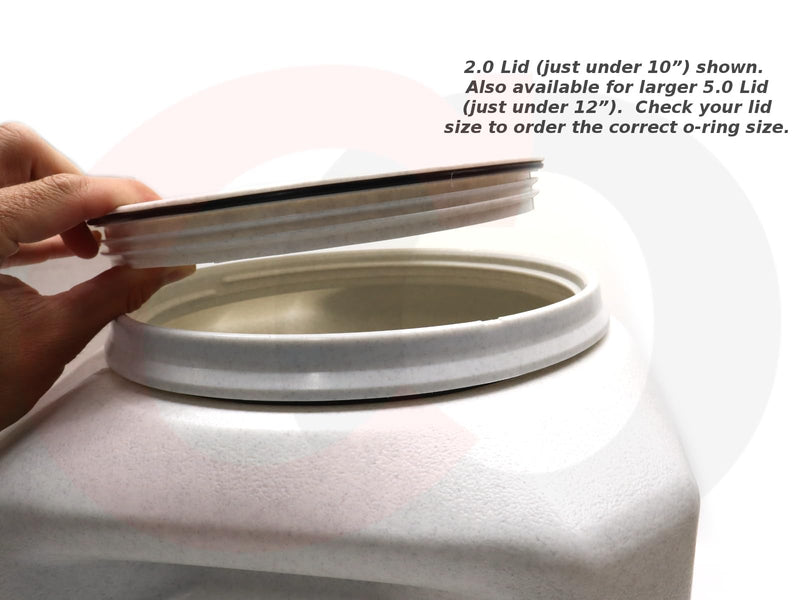 [Australia - AusPower] - Captain O-Ring – Upgraded Replacement O-Ring Seal Gasket for Gamma2 Vittles Vault Pet Food Container Lid (2 Pack) [10” or 12” Lid Sizes] (2.0 Lid O-Rings (Lid just under 10") [2 Pack]) 2.0 Lid O-Rings (Lid just under 10") [2 Pack] 