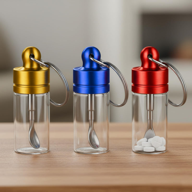 Snuff Set 3-Piece with Pull Tube and Dispenser - Portable Snuff Accessories for Discreet Storage Set for On the Go