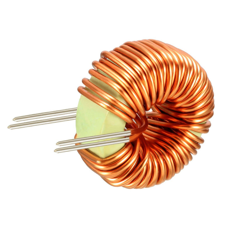 sourcing map Horizontal Toroid Magnet Inductor Monolayer Wire Wind Winding 50uH 20A Coil 1Pcs 50uH 20A