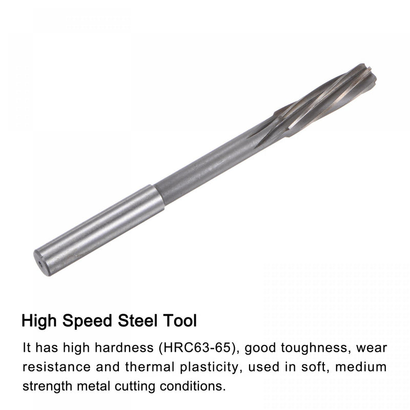 sourcing map Clamping Reamer 10mm H7 4241 High Speed Steel Spiral Grooves Lathe Reamer Cutter 10mm