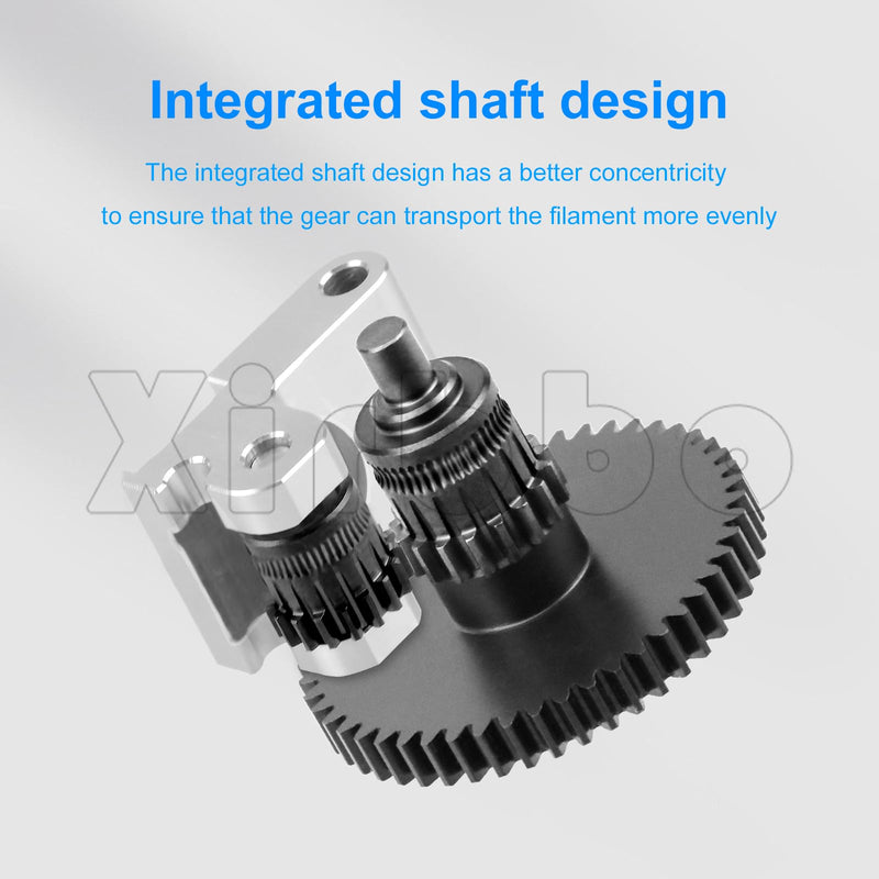Ad5m Exturdr Gear 3D Printer Accessories Adventurer 5M/ 5M Pro Upgrade Nano-Coating Gear Kit Replacement: Integraded Shaft CNC Skeletonized Straight POM-Gears for Direct Drive AD5M Extruder Hotend