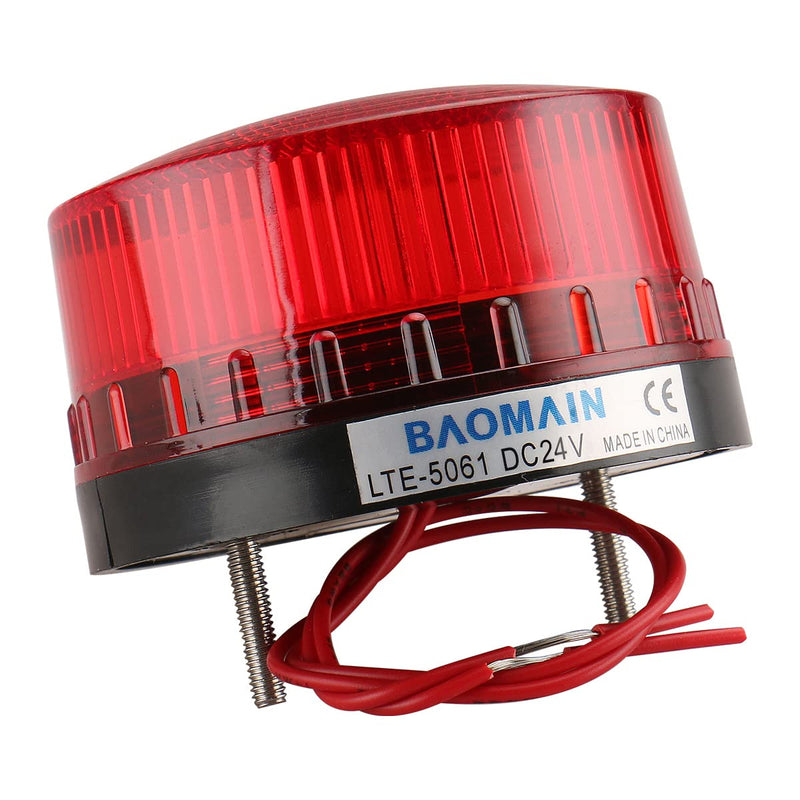 [Australia - AusPower] - Baomain Warning Lamp LTE-5061 Industrial DC 24V LED Flash Strobe Light Red 