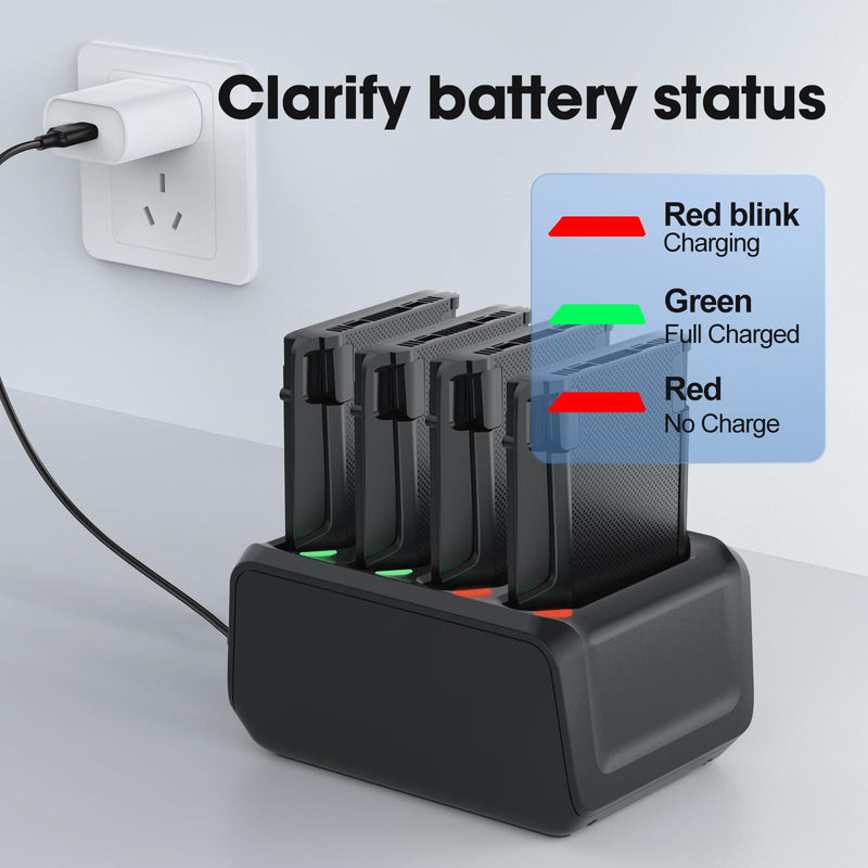 [Australia - AusPower] - Battery Charger for Zebra Symbol TC70 TC72 TC75 TC77 TC700h TC700k TC720l TC75x TC75EK TC75AH TC75GK TC700H TC700K TC77HL, 4-Slot Charging Cradle Charging Accessories for Scanner battery charger 
