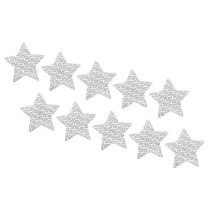 PATIKIL Reflective Stickers, 30 Pack 2.36 x 2.36 Inch Waterproof Adhesive High Visibility Night Caution Warning Star Shape Safety Tape Reflector for Trucks Trailers Cars, White