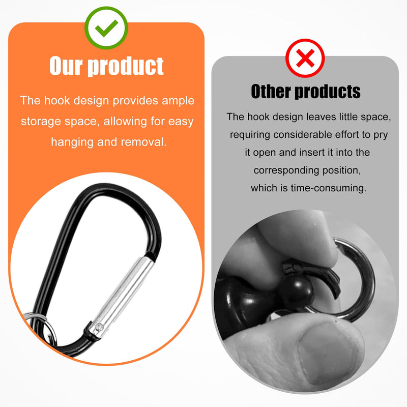CNQLIS Magnetic Hooks Heavy Duty, Strong Neodymium Magnet Hooks for Camping, Car, Kitchen, Garage, Workshop, Grill & Boat, Multipurpose Hanging Hooks with Clip(4 Pack) 4