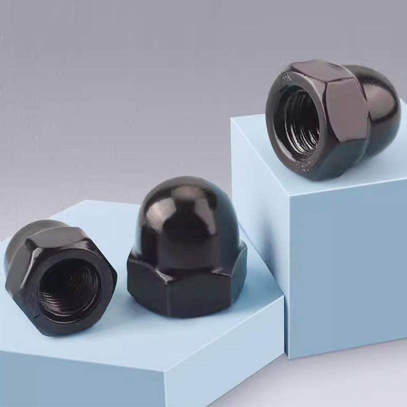 [Australia - AusPower] - M6 Black Acorn Cap Nuts, M6-1.0 Black Acorn Nut Stainless Steel 18-8(304), 20Pcs-Pack 