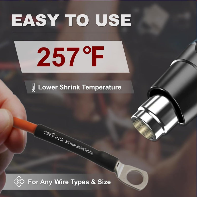[Australia - AusPower] - CUBEFELLER® 3:1 Ratio 1/2 Inch (12.7mm) Clear Heat Shrink Tubing - 4ft (1.22M Total Length), Marine Grade Waterproof Adhesive Lined, Insulation Sealing Oil-Proof Wear-Resistant,CFET0412C 12.7mm (1/2") - 4ft 