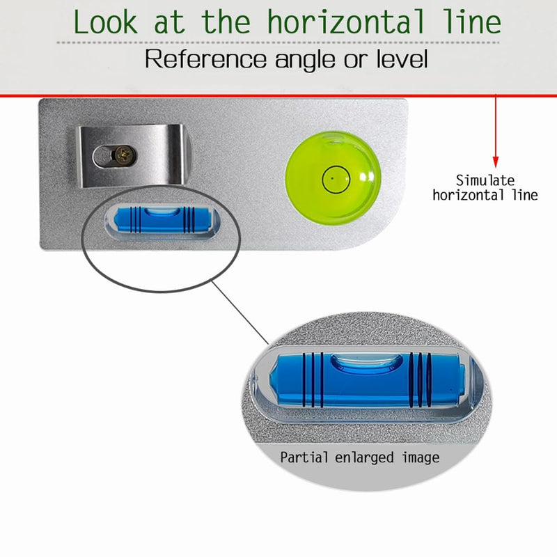 [Australia - AusPower] - Solid aluminum alloy small level ruler tilt angle measurement portable mini adjustable horizontal bubble magnetic universal bubble (blue（blue）) Blue（blue） 