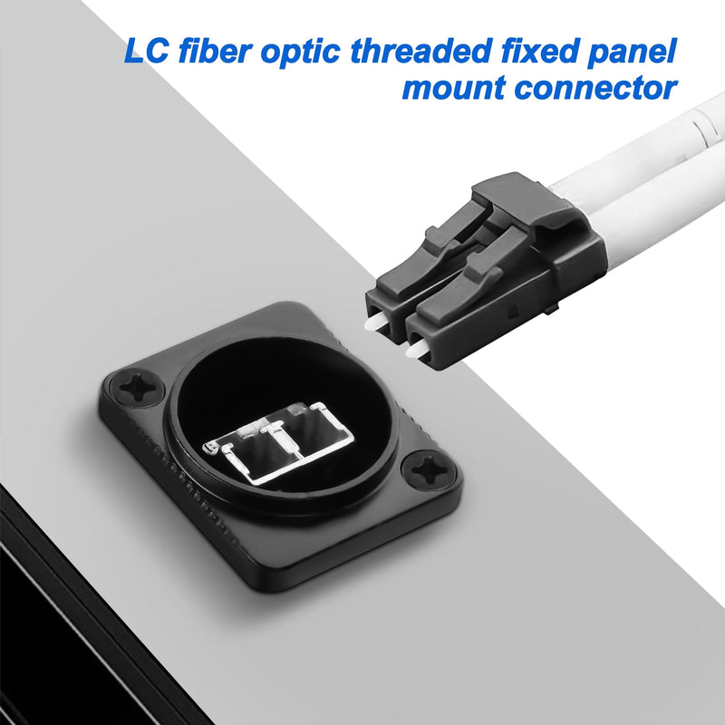 [Australia - AusPower] - MEIRIYFA D-Type LC to LC Fiber Optic Panel Mount Adapter Plug, LC Female to Female Coupler LC Fibre Optic Keystone Socket for Wall Plate Patch Panel (1 PCS) 