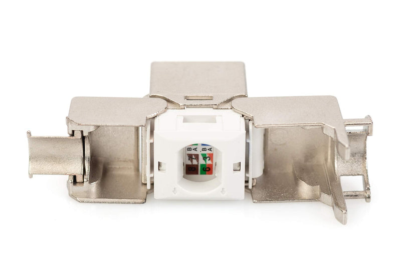 Assmann DN-93615 Digitus Cat 6a Shielded Keystone Module | Tool Free - LSA - PoE++ - AWG 26-22 - RJ45 Female - 10Gbps - For junction boxes and patch panels Standard version 1 pc.