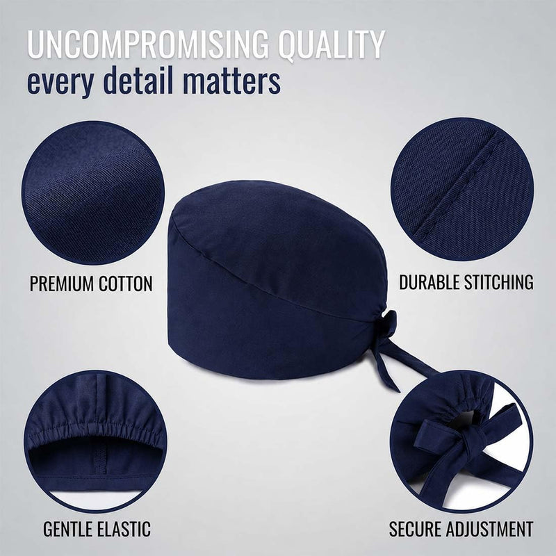 Surgical Caps Women's 1 Piece Navy Blue Standard Fabric Medical Doctors Staff