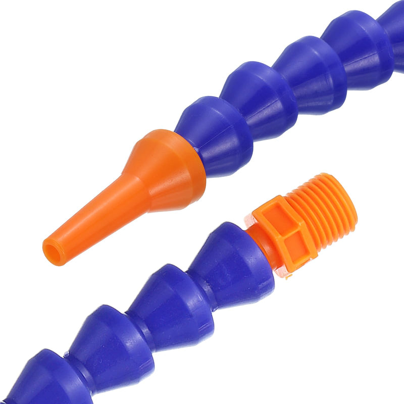 QUARKZMAN Pack of 4 G1/4 Inch Thread Flexible Water/Oil Coolant Hoses, 400 mm Plastic Adjustable Round Nozzle Cooling Pipe Hose with Inner Tube for Lathe CNC Water Cooling System | Plastic Adjustable Round Nozzle Cooling Pipe Hose with Inner Tube for...