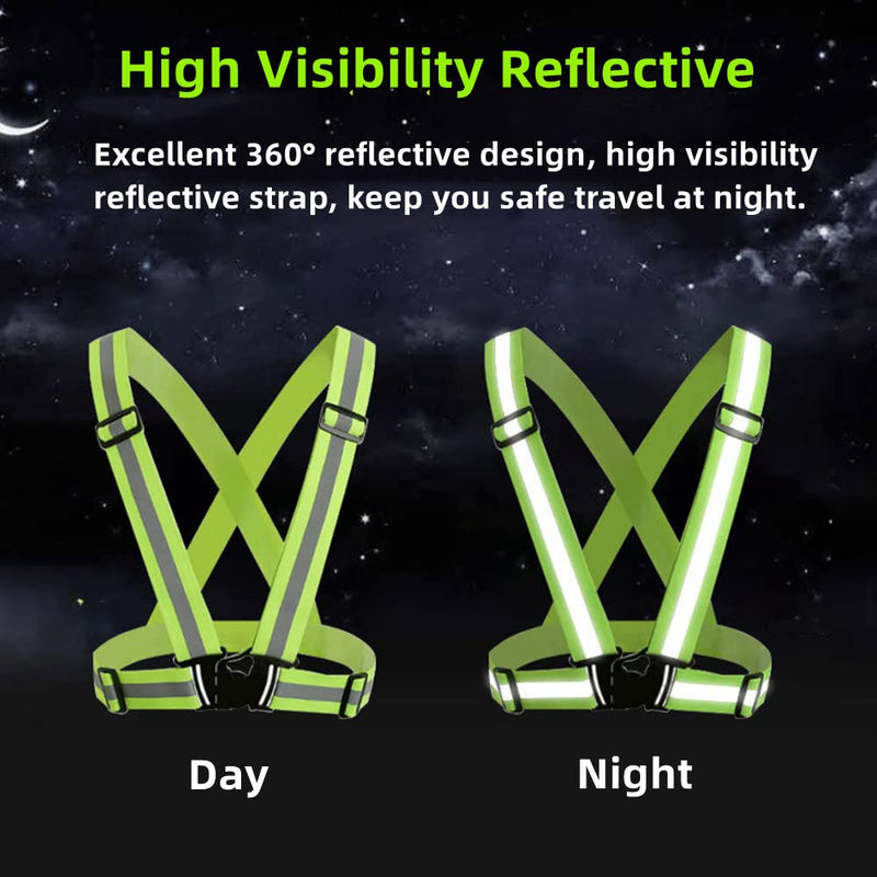 Reflective Vest, High Visibility Safety Vest Straps Reflective Gear for Night Running Walking Cycling for Men Women Kids Orange 10