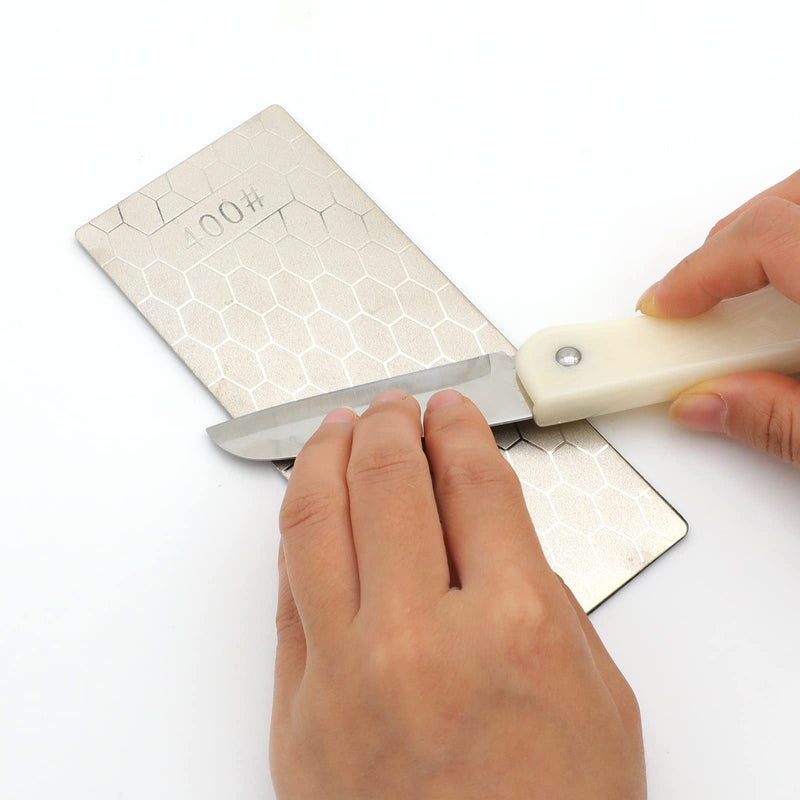 [Australia - AusPower] - Diamond Sharpening Stone, 5 Pcs Knife Sharpening Stone with Extra Fine/Coarse Plate and Non-slip Base, 400/600/800/1000/1200 Grit Diamond Sharpening Stone 