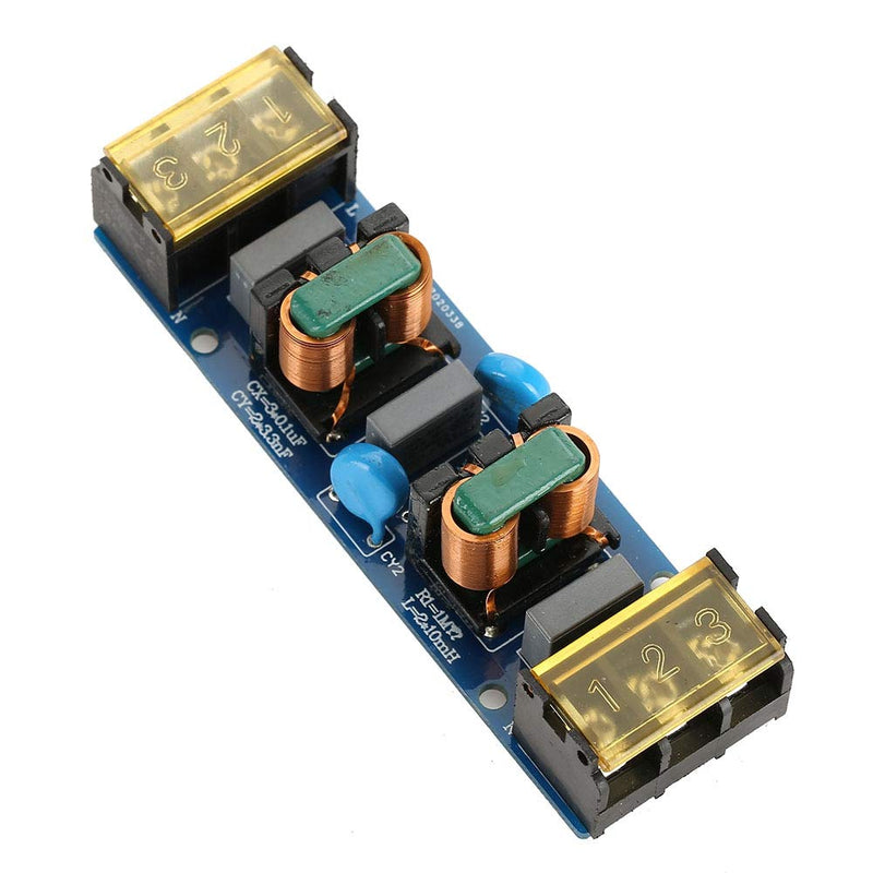 Filter Module EMI Low Pass EMI High Frequency Two Stage Power Low Pass Filter Board for Power Supply high Board Supply Filtered Amplifier (25A EMI Power Filter Two-Stage Filtering) 25A EMI power filter two-stage filtering