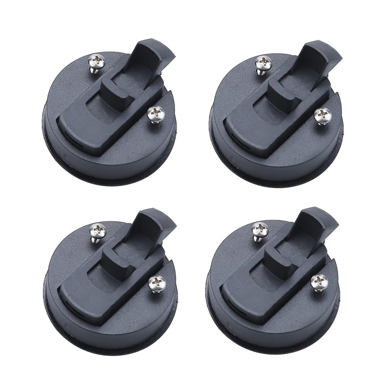 Thorn Boat Slam Latch 2 inch, Black Nylon Flush Pull Handle Latches 4pcs | For RV, Marine Deck Hatch, 1/2'' Door Hardware