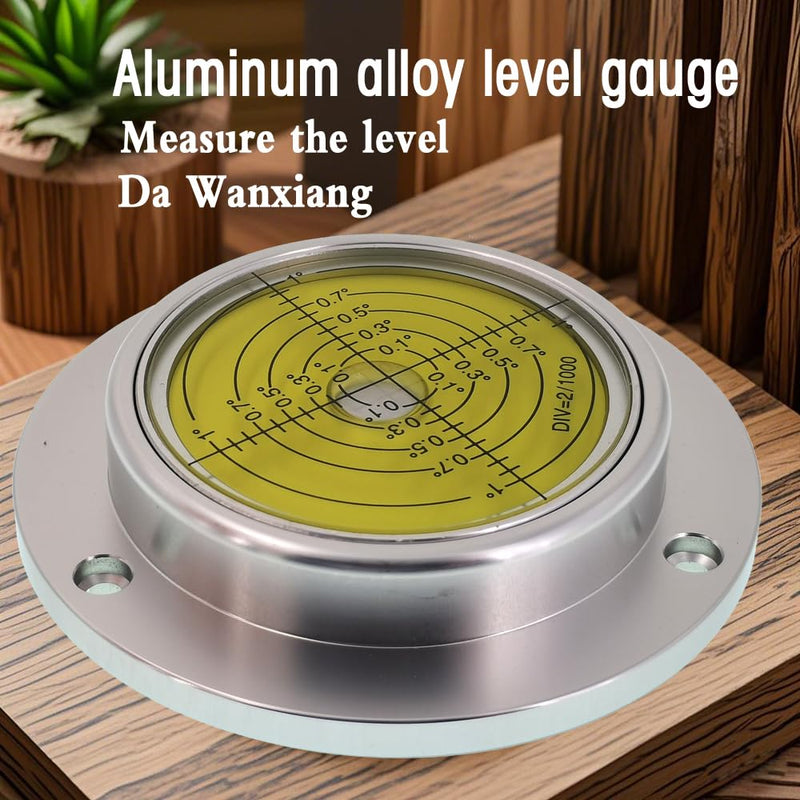 [Australia - AusPower] - Universal level horizontal bubble water level bubble high precision small straight through 90 * 17mm mounting hole (6 'Silver Brown) 6 'Silver Brown 
