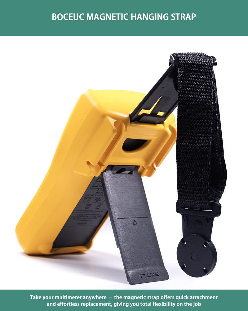 [Australia - AusPower] - Magnetic Hanging Strap for Fluke Multimeter 115, 116, 117, 175, 177, 179, 15B+, 17B+, 18B+, 87V, 287, 289 