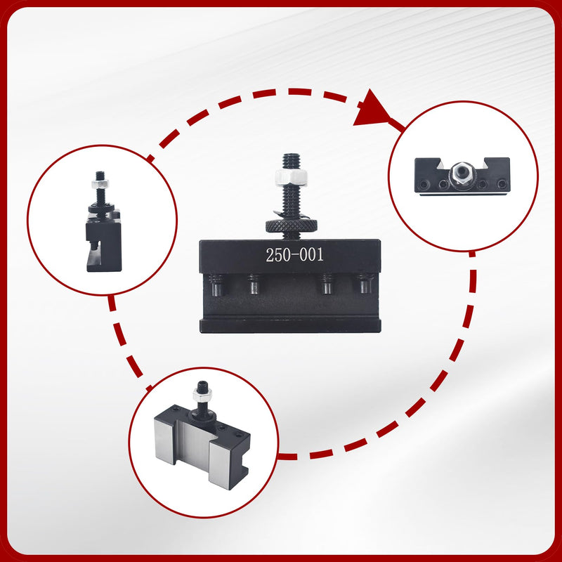 [Australia - AusPower] - findmall OXA #1 Quick Change Turning Facing Lathe Tool Post Holder OXA 250-001 250-001 tool holder 