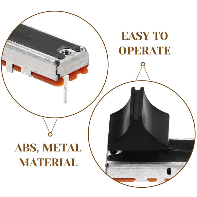 [Australia - AusPower] - Abaodam Replacement Potentiometer Push Button 4 Pieces 10K Stereo Volume Potentiometer For Audio 
