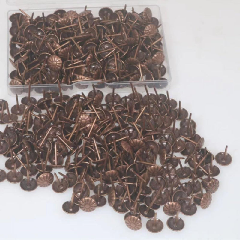[Australia - AusPower] - Upholstery Tacks,200pcs 7/16 Inch Furniture Tacks Nails,Upholstery Nails for Furniture DIY Decorative,DIY Project, Home Decor (Red Copper) Red Copper 