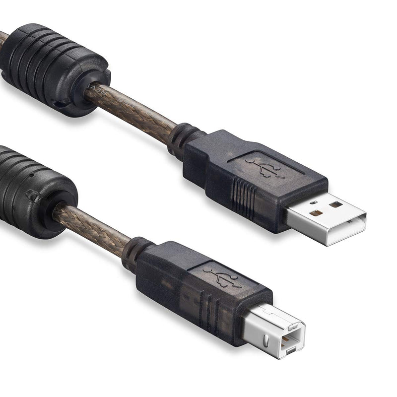 Tan QY Active USB 2.0 Printer Cable 100Ft - A-Male to B-Male High Speed Printer/Scanner/Repeater Cable for HP, Canon, Lexmark,Dell, Samsung etc (100Ft/30M) 100Ft/30M