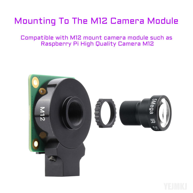 [Australia - AusPower] - 5MP Camera Lens IR 25mm Long Focal Length Lens M12 Compatible with Raspberry Pi HQ Camera M12, 20.2° FOV / F1.7 Large Aperture/Long Distance View 
