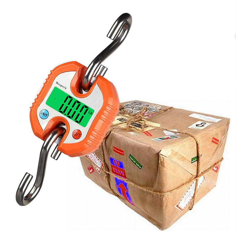 [Australia - AusPower] - Digital Hanging Scales Portable Heavy Duty Crane Scale 150 kg 300 lb 2 AAA Batteries(Not Included) (Orange) Orange 