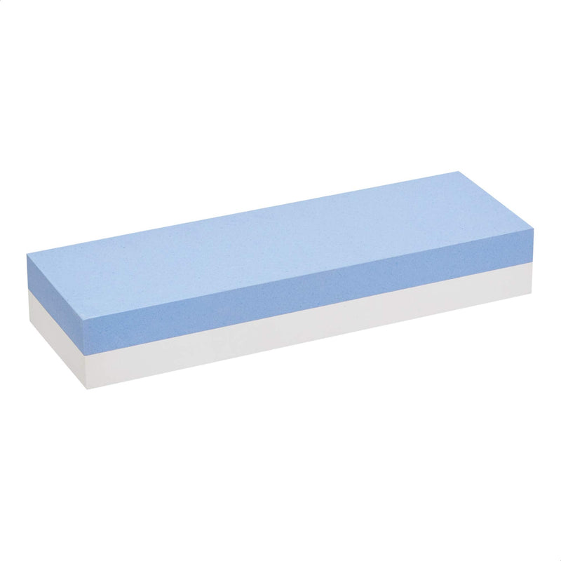 Amazon Basics Whetstone for Knife Sharpening with Water, 1000/6000 Grit on Both Sides, Non-Slip Bamboo Base, Black/Blue/White, ‎18 cm x 6.1 cm x 2.8 cm Grit: 1000/6000
