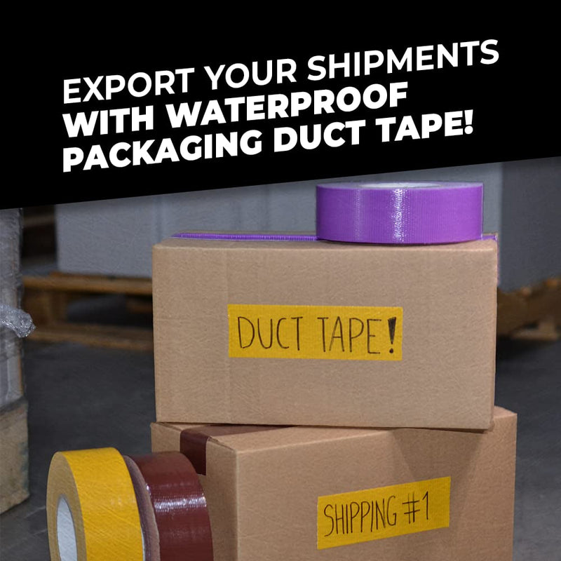 WOD DTC10 Advanced Strength Industrial Grade Yellow Duct Tape, 1/4 inch x 60 ft. Waterproof, UV Resistant For Crafts & Home Improvement