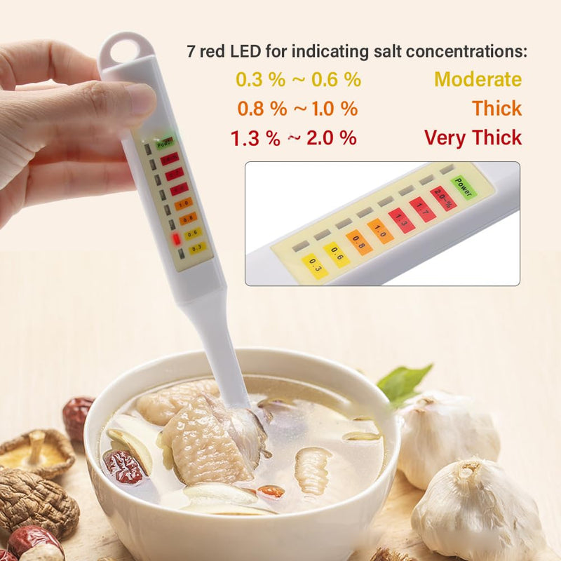 [Australia - AusPower] - LiebeWH THE01402 Handheld Food Salinity Tester Salinometer with LED Display Salt Concentration Meter for Liquid Soup Kitchen 