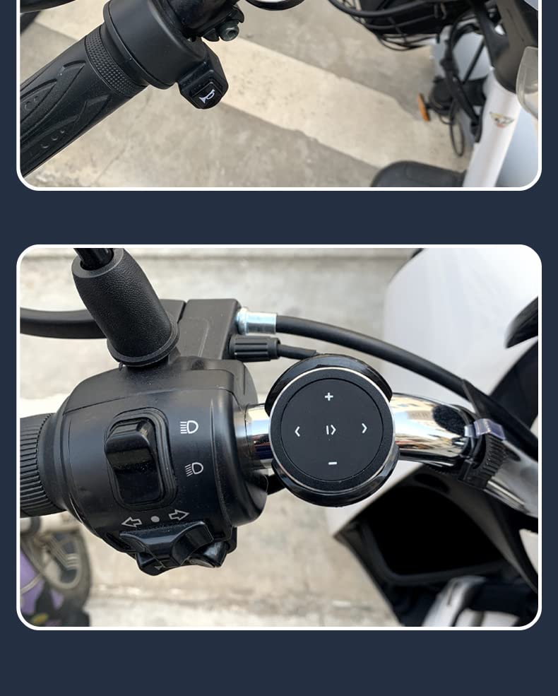 [Australia - AusPower] - Wireless Bluetooth Media Button Remote Selfie Control Start Car Motorcycle Steering Wheel Music for iPhone Android iOS 