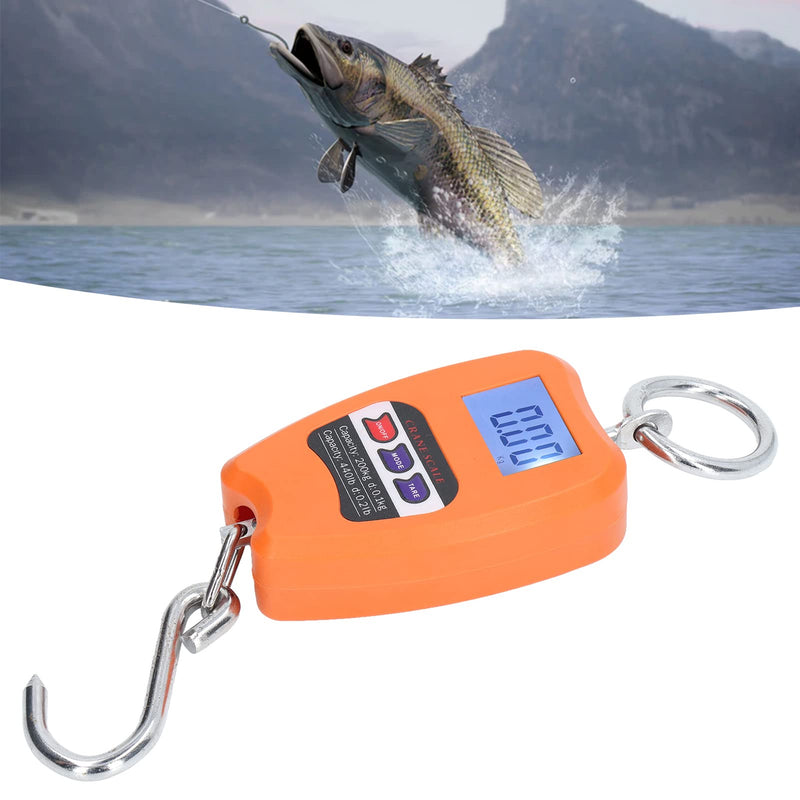 [Australia - AusPower] - Portable Digital Hanging Scale, Precise 200 kg Load Capacity, Multifunctional Mini Handheld Scale with LCD Screen for Agriculture, Hunting, Fishing, Workshop, Home 