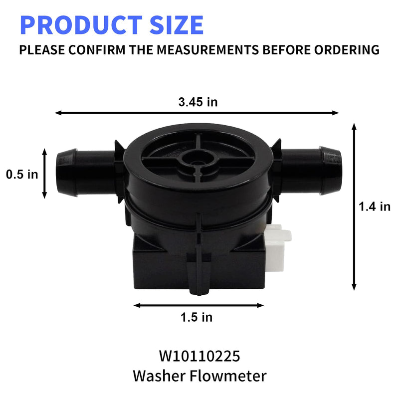 [Australia - AusPower] - WPW10110225 Washer Inlet Flow Meter Compatible with Whirlpool Kenmore Maytag Washers Replaces AP6015043 8181696 PS11748313 