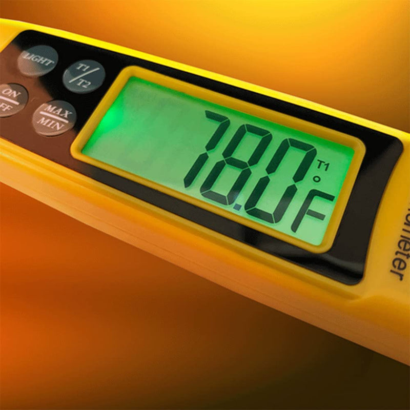 [Australia - AusPower] - UEi PDT655 Differential Temperature Folding Pocket Thermometer, HVAC Digital Thermometer with Backlit Display and Magnetic Mount, Measures -58 to 572°F 