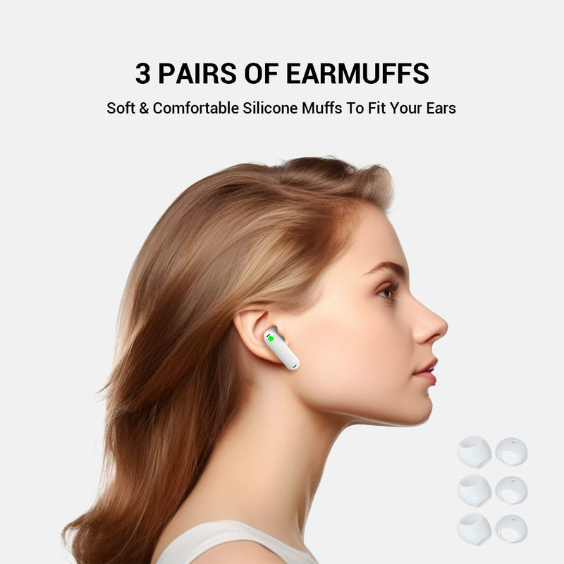 [Australia - AusPower] - Timekettle Accessories for WT2 Edge/W3 Translator Earbuds, Including 1 Pair of Silicone Ear Hooks, 3 Pairs of Earmuffs, and 1 Carry Bag 