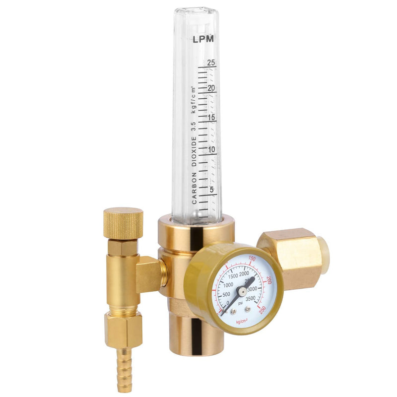Reboot CO2 Gas Regulator Full Copper Flowmeter Mig Welding Gas Regulator Valves Welding Accessory for Mig Tig Welding Machine Gas-CO2