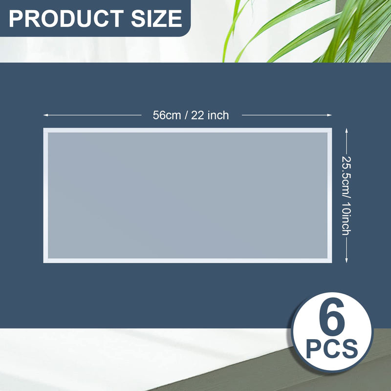 [Australia - AusPower] - Fabbay 6 Pcs Sandblast Cabinet Inner Lens Protector 22 x 10'' Standard Abrasive Window Blasting Cabinet Lens Cover Adhesive Polyester Clear Visibility Sand Blast Film for Media Blaster Replacement 