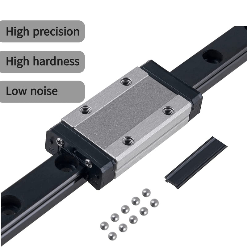 [Australia - AusPower] - MGN12H Black Linear Guide Rail 300mm with MGN12H Bearing Steel Black Carriage Block,for Ender 3, Corexy, Tronxy 3D Printers Upgrades and CNC Machine 