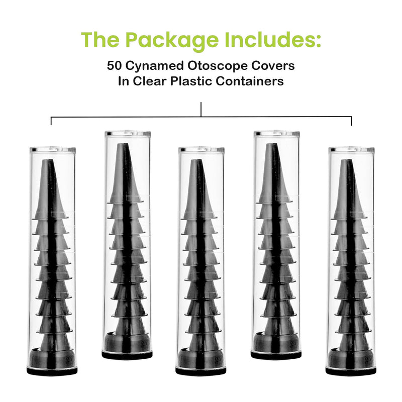 [Australia - AusPower] - CynaMed Disposable Otoscope Covers (50-Pack) – Plastic Specula Tips, 2.5mm & 4mm Speculum for Otoscope 