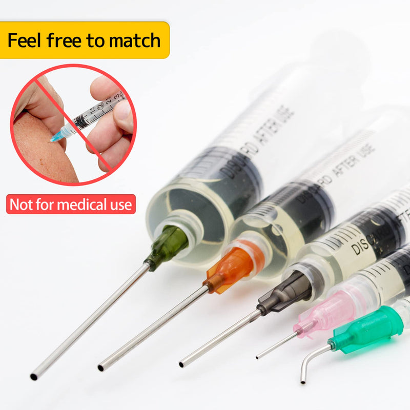[Australia - AusPower] - Glue Applicator Syringe with Blunt Tip Needle and Cap, for Liquid, Glue, Ink, Perfume, Lip Gloss Making 