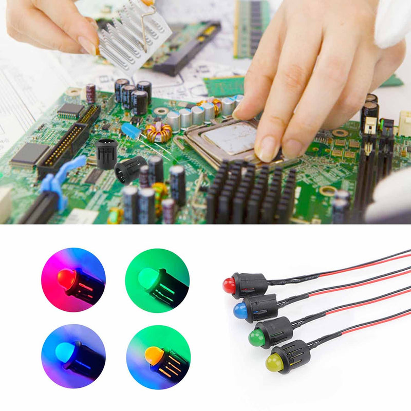 YIXISI Pack of 50 10 mm LED Plastic Clip Holder, Plastic Diode Holder, Plastic Diode Holder Clip, Black 10mm - 50 pieces