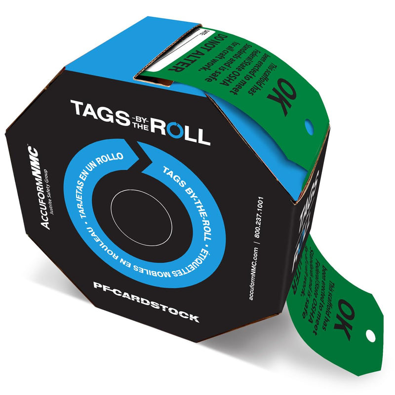 [Australia - AusPower] - 100 Scaffolding Tags by-The-Roll, Scaffold Ok Do Not Alter, US Made OSHA Compliant, Waterproof PF-Cardstock, Resists Tears, 6.25"x3", TAR112 100 Tags 