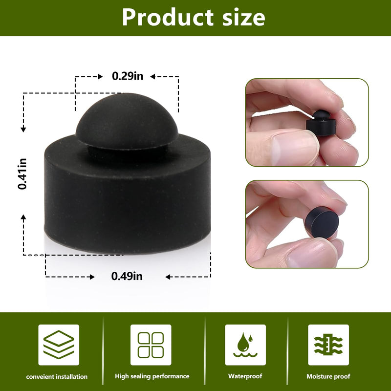 [Australia - AusPower] - 30 Pack Rubber Feet Bumper Push-in Series for Crockpot, Slow Cooker Feet Replacement 1/2" Diameter, Fits 1/4" Bumper Holes, Use in 1/16" Panel Thickness, Versatile 
