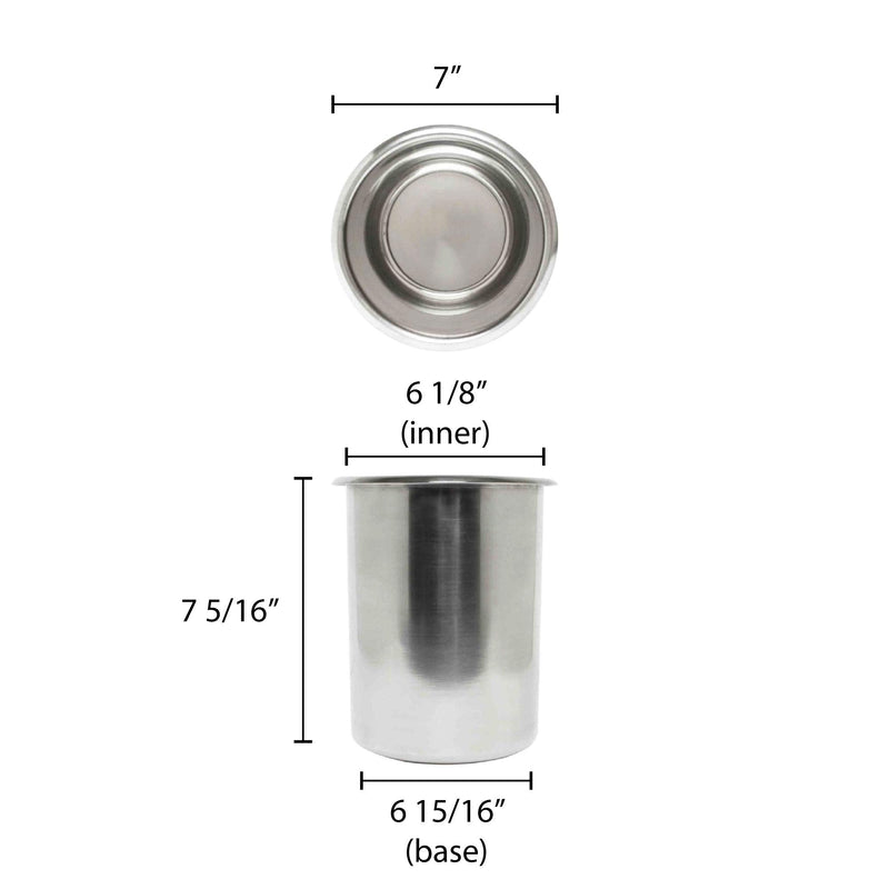 Thunder Group SLBM003 Bain Marie Pot 3-1/2 Quart Polished Exterior and Satin Interior 3.5 Quarts