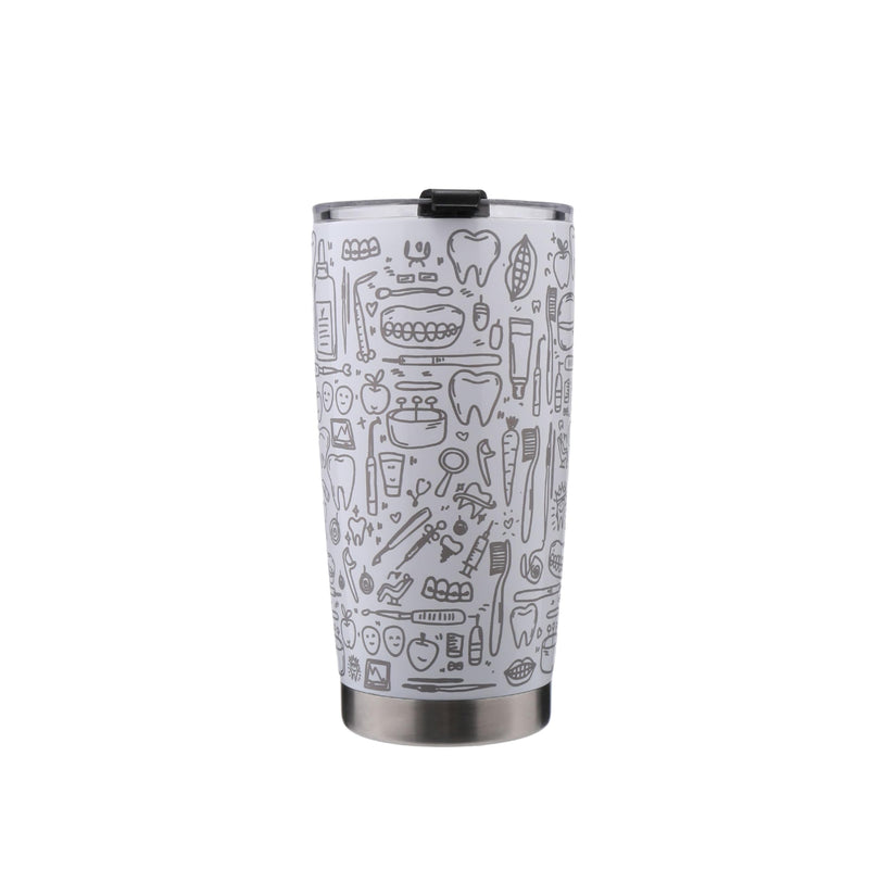 [Australia - AusPower] - 4LIEUBASMI 20 Oz Dental Laser Engrave Tumbler - Dentist Appreciation for Men & Women, Dental Hygienist Cup, Perfect for Christmas, Birthday, Retirement, Coworkers, Friends, Dental Office Gift Dental Icon 20oz 