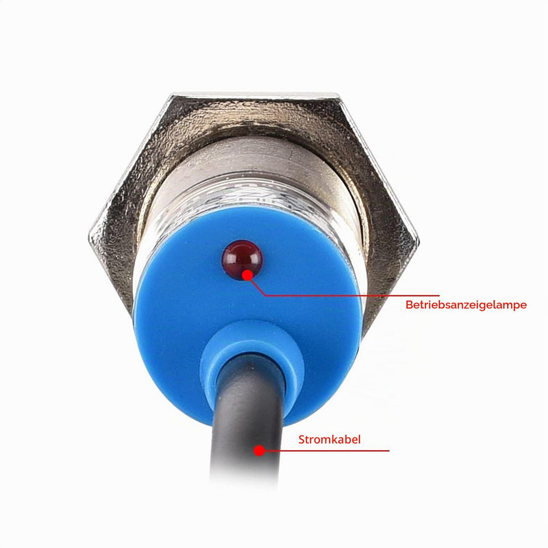 Heschen Inductive Proximity Switch with Sensor LJ12A3-4-Z/AY, Detector 4mm, 10-30V, 200mA, PNP NC (Normally Closed) 3 Wires