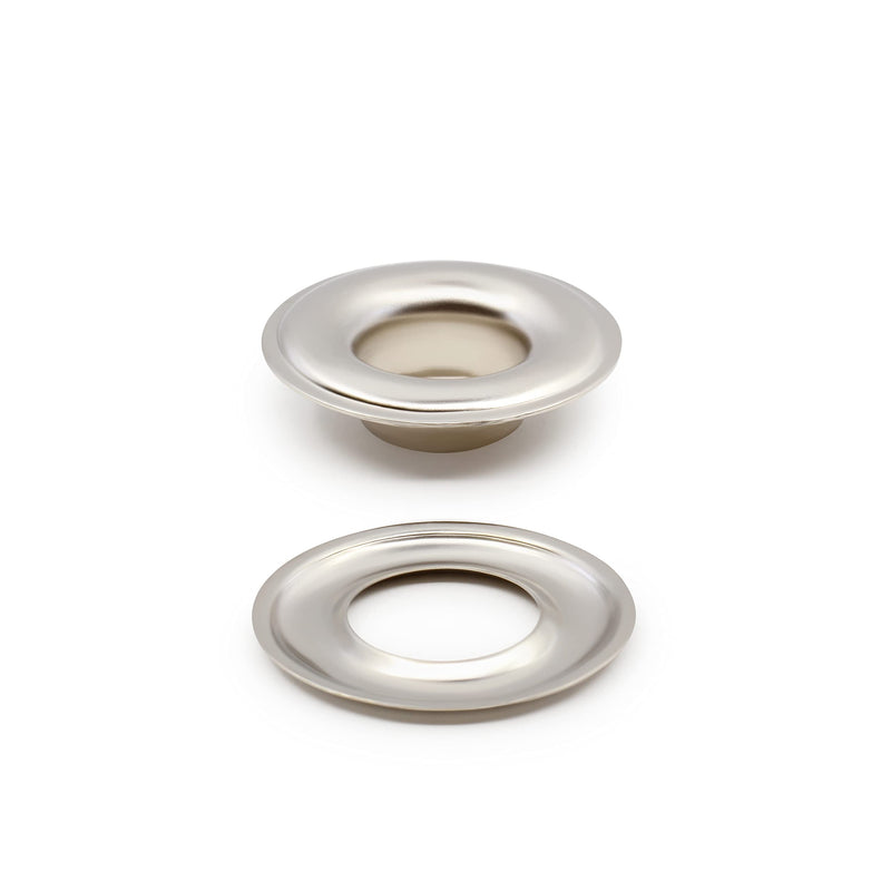 Dritz 3/8" Grommets with Setting Tool – 72 Sets, Nickel Finish - Metal Grommet Kit for Fabric, Tents, Curtains & Craft Projects